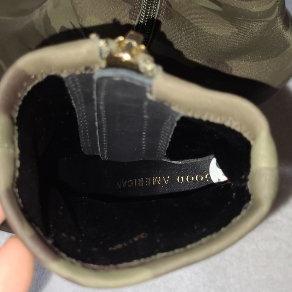 Good American Ankle Neoprene Booties Camo Green Size Various - Picture 5 of 7